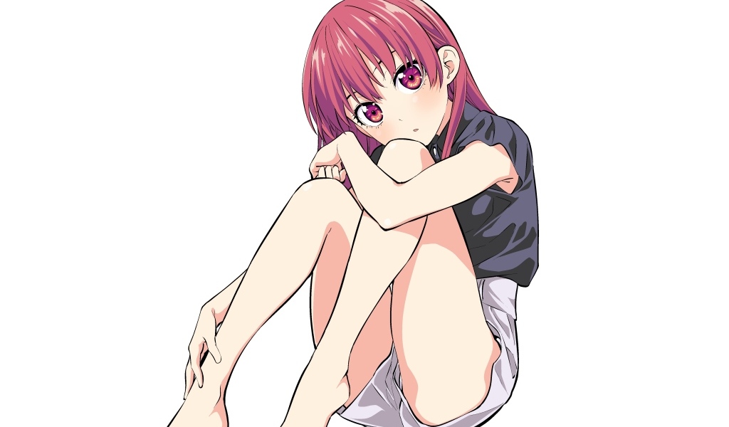 Персонаж Saki Saki аниме  Kanojo mo Kanojo на белом фоне