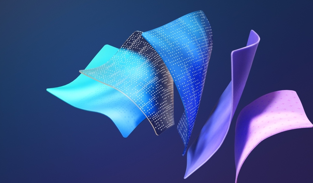 Рисунок 3д для  Windows 11 на синем фоне