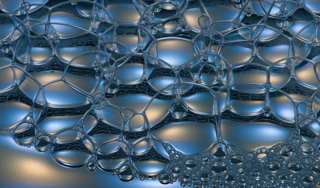 Пузыри воздуха на сером фоне, 3д графика