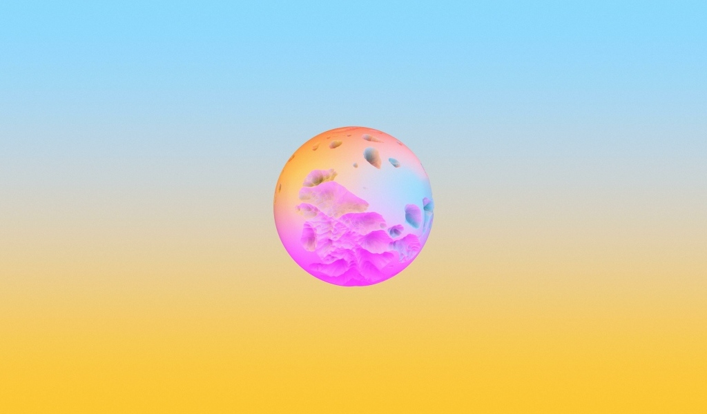 Шар на разноцветном ярком фоне