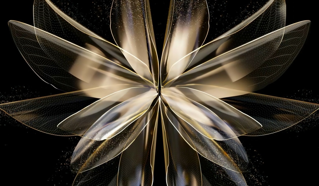 Красивый абстрактный цветок на черном фоне