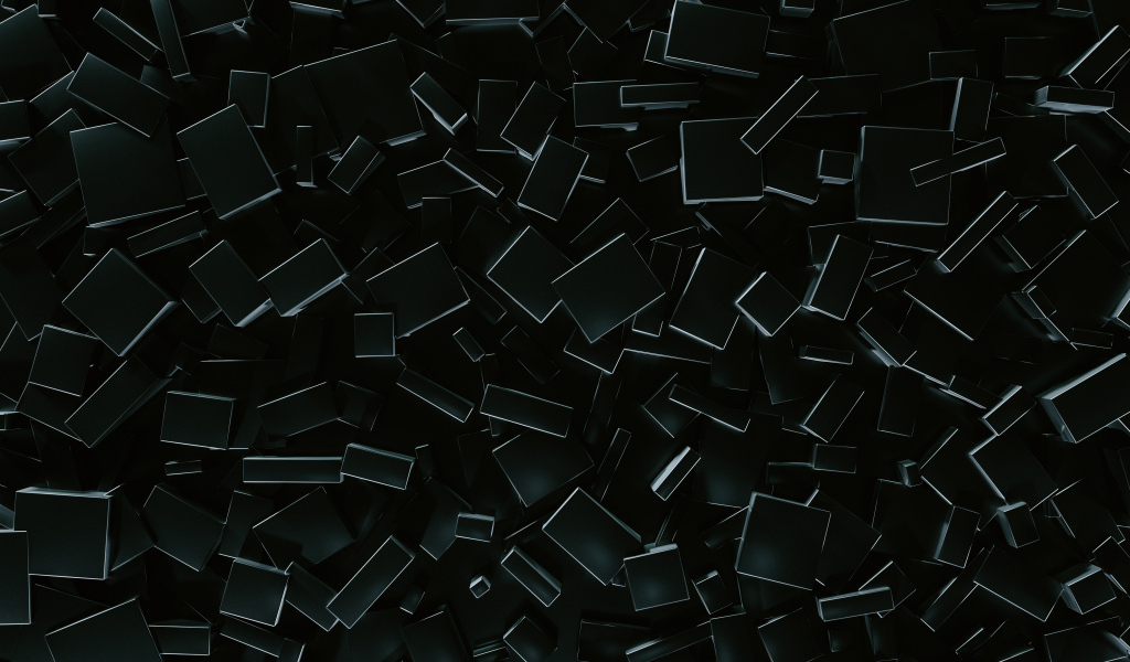 Черные абстрактные кубы крупным планом