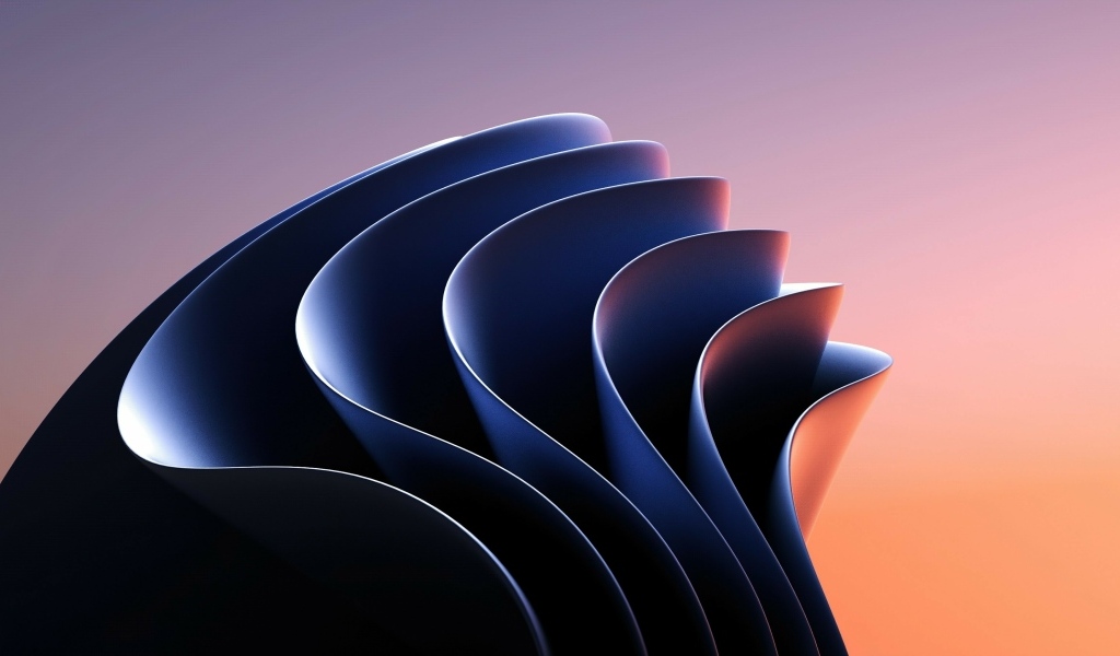 Черные абстрактные волны на розовом фоне