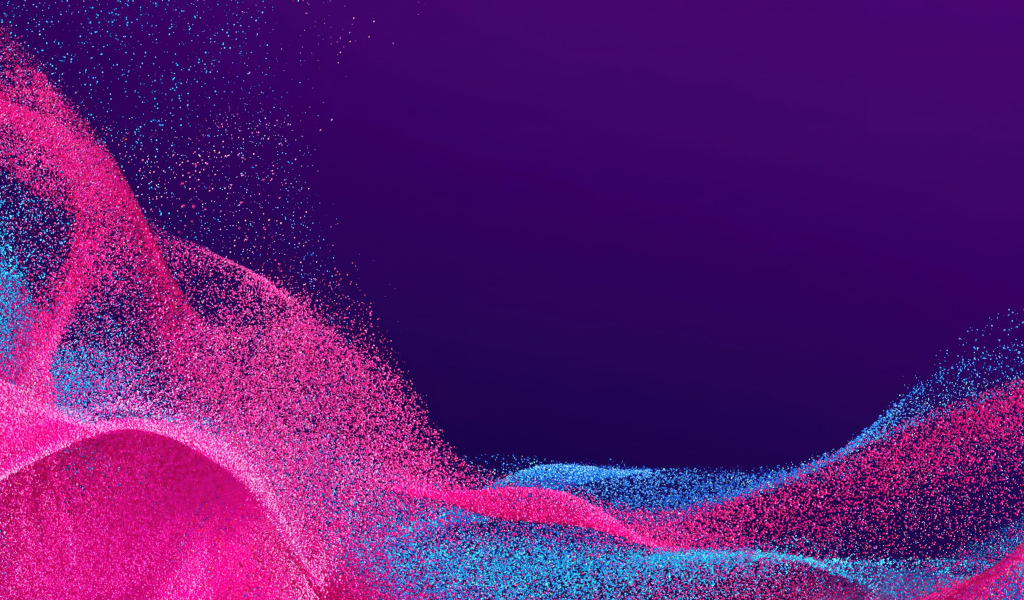 Голубой и розовый песок на фиолетовом фоне