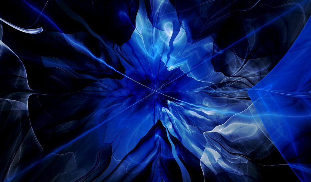 Голубой необычный абстрактный узор