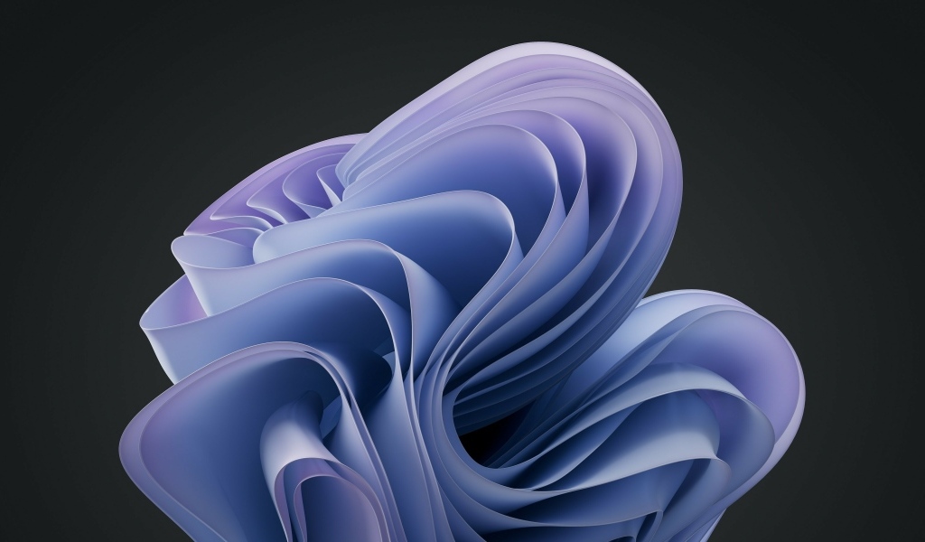 Голубые волны на черном фоне 3д