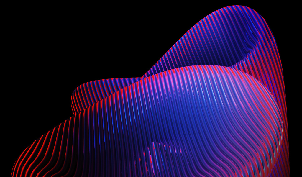 Красочные абстрактные 3д формы на черном фоне