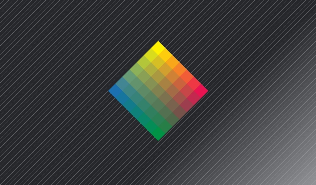 Разноцветный ромб на сером фоне