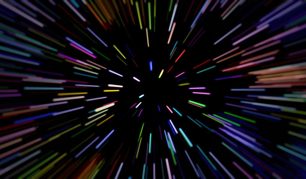 Разноцветные летящие абстрактные искры