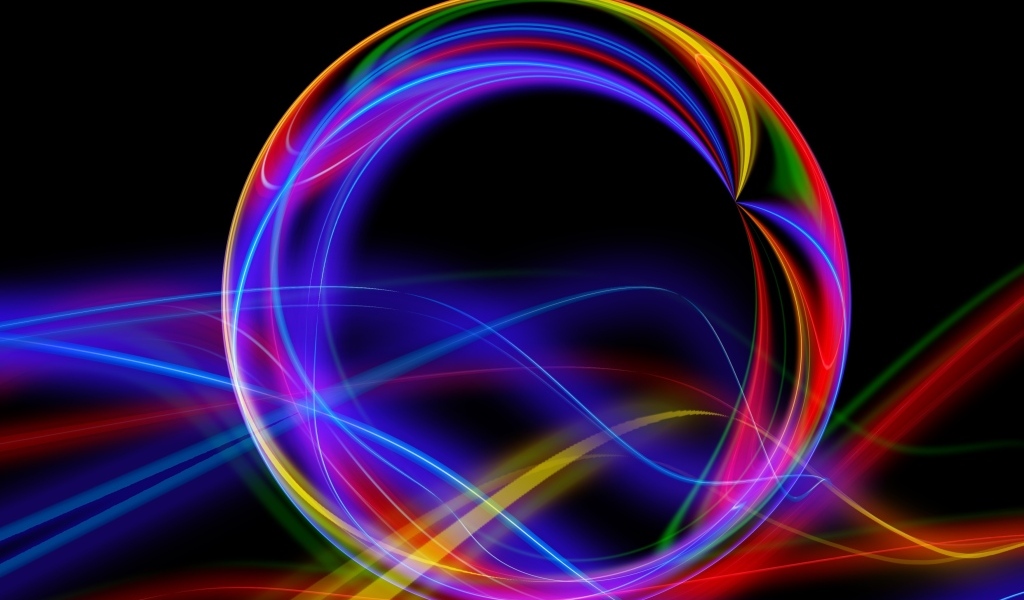 Разноцветный неоновый шар