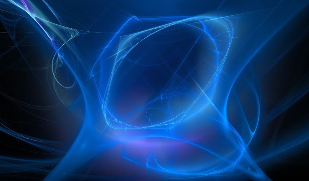 Неоновые синие линии на черном фоне