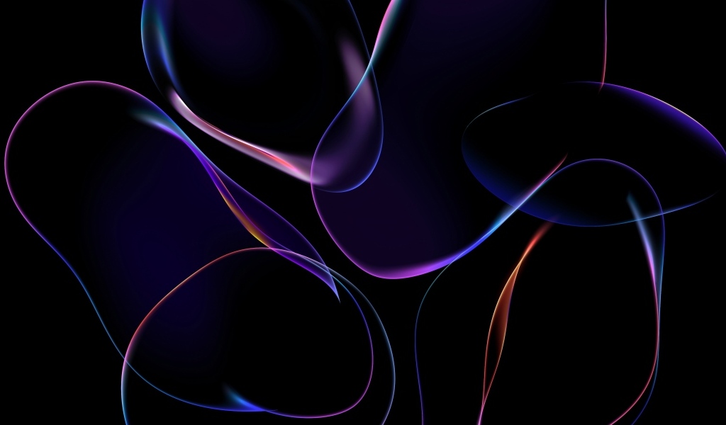 Неоновые мыльные пузыри на черном фоне