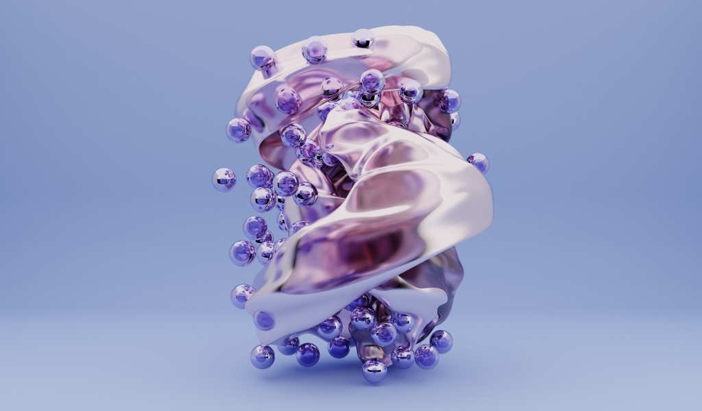 Плазма с шариками на голубом фоне 3д графика