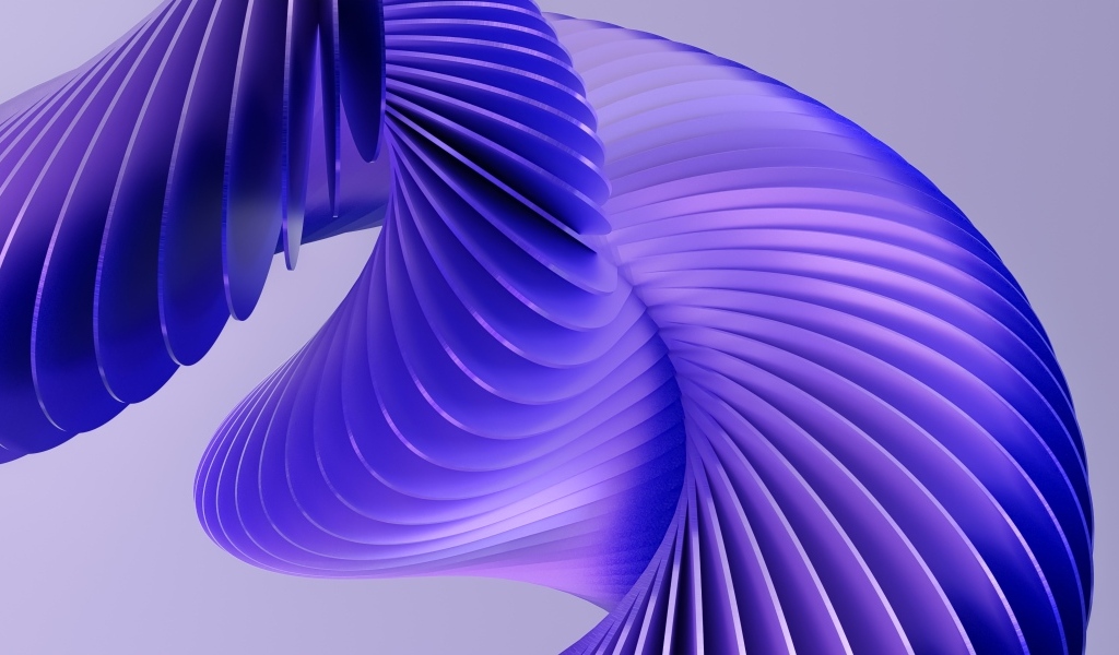 Фиолетовая волнистая спираль на сером фоне