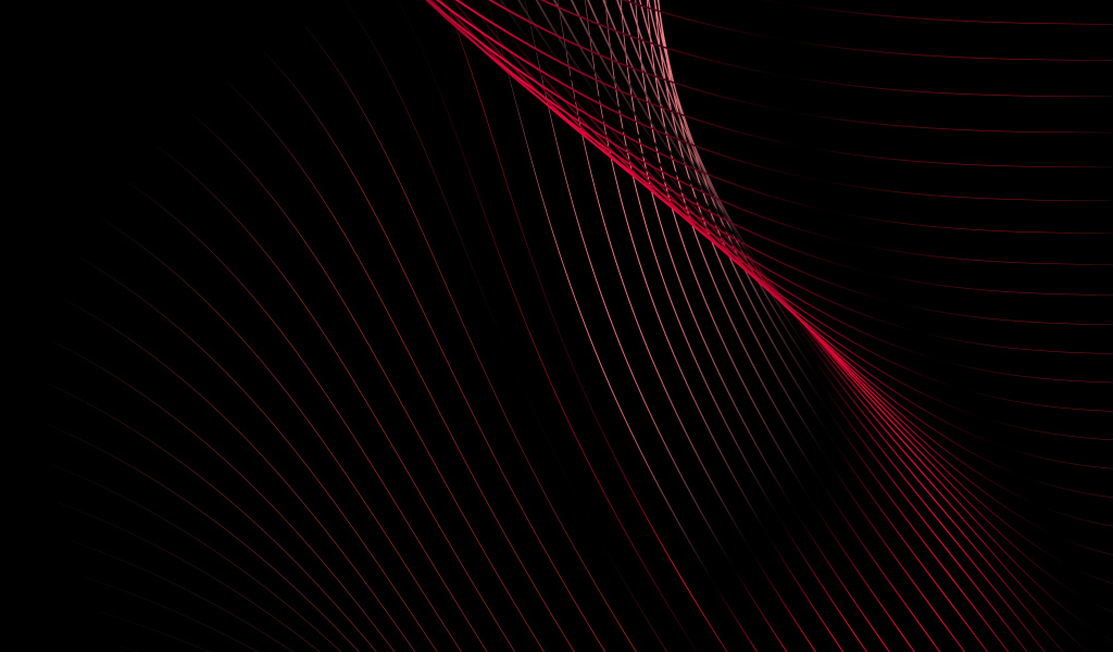 Красные волнистые тонкие линии на черном фоне