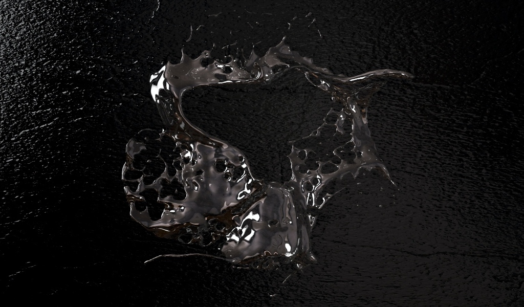 Брызги воды на черном фоне