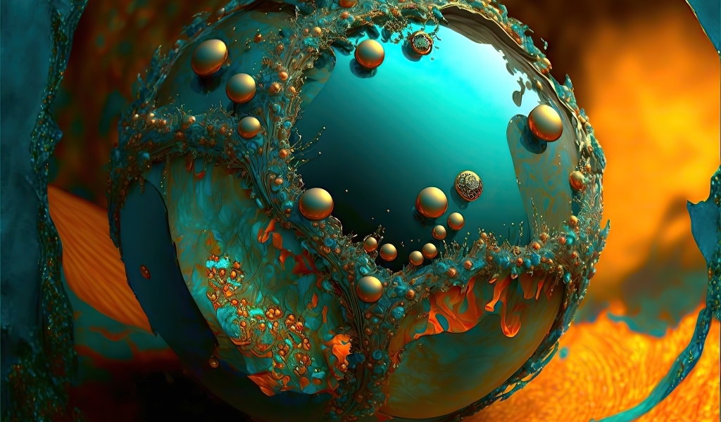 Необычный 3д шар вблизи