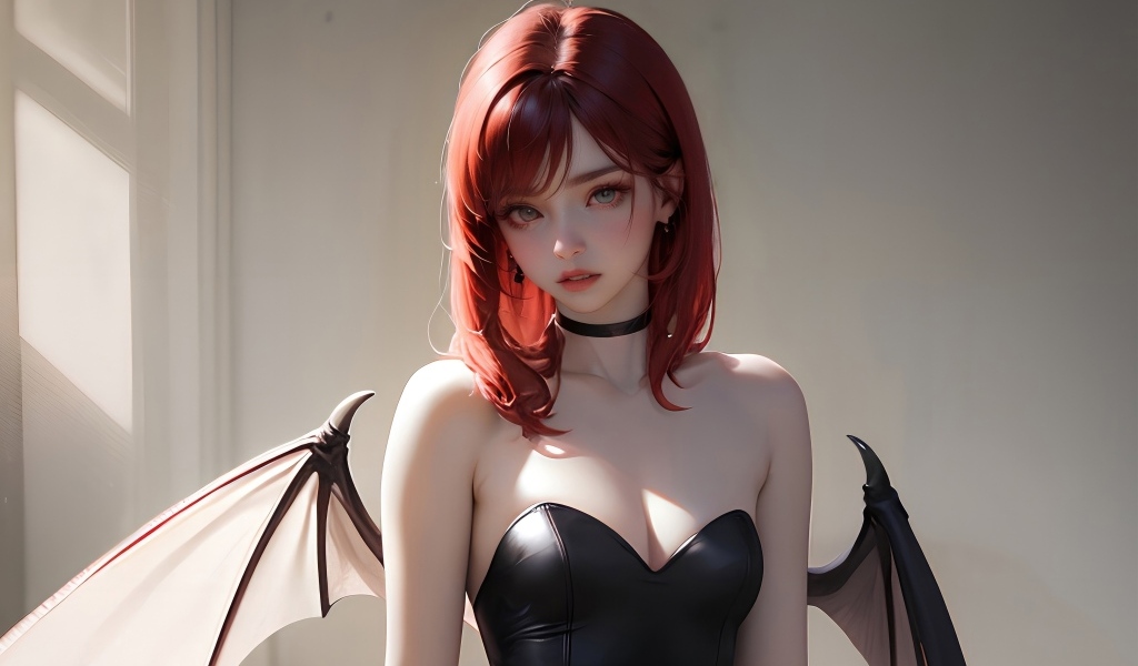 Девушка аниме с крыльями 