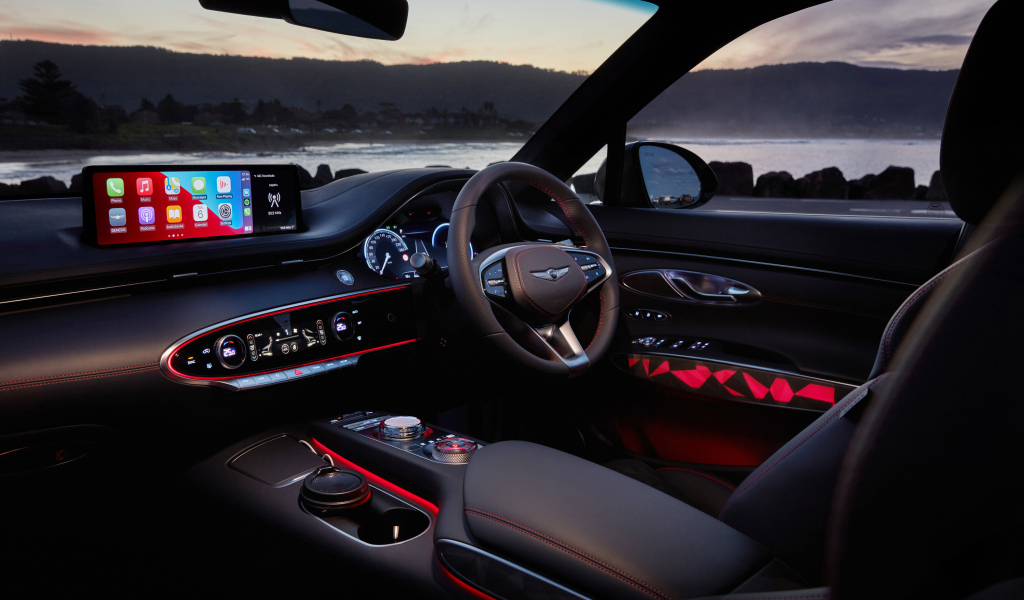 Кожаный салон автомобиля Genesis GV70 3.5T AWD 2023