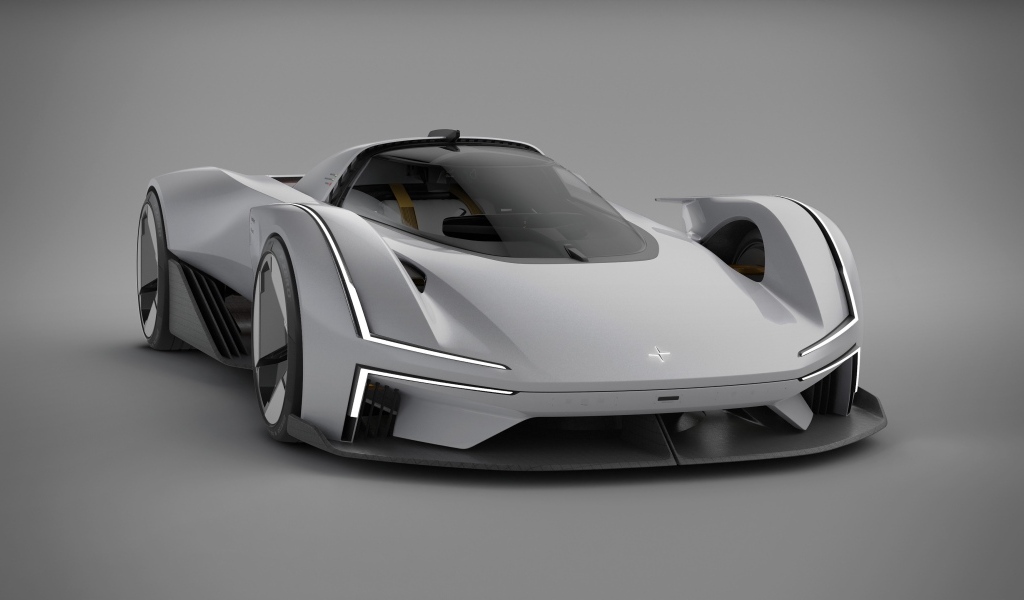 Автомобиль Polestar Synergy 2023 года на сером фоне