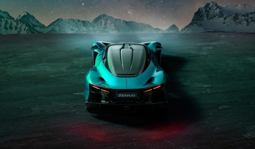 Дорогой спортивный автомобиль Zenvo Aurora Agil  вид сзади