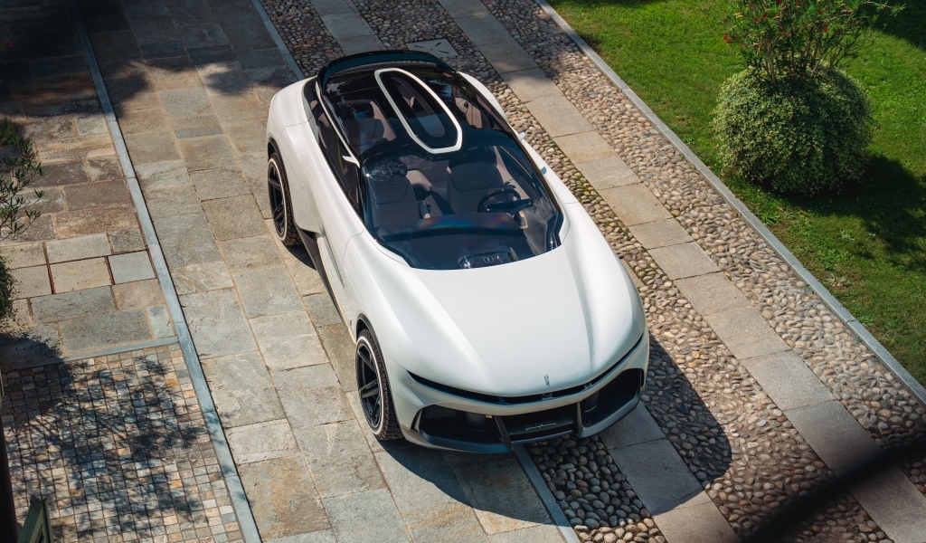 Вид сверху на автомобиль Pininfarina PURA Vision