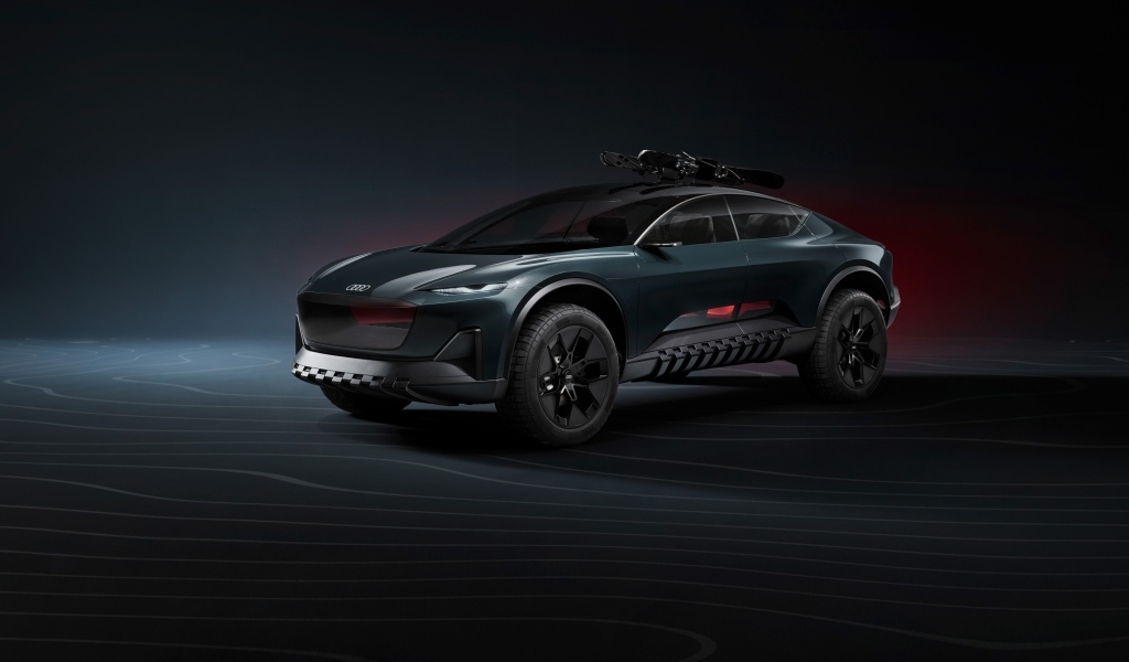 Автомобиль Audi Activesphere на черном фоне