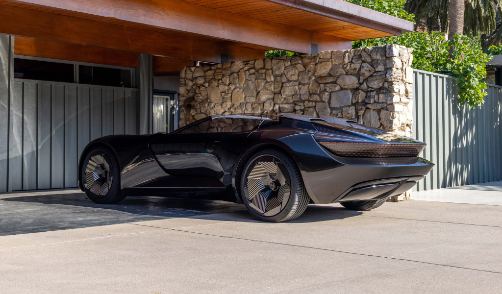 Черный Audi Skysphere Concept 2023 года вид сзади