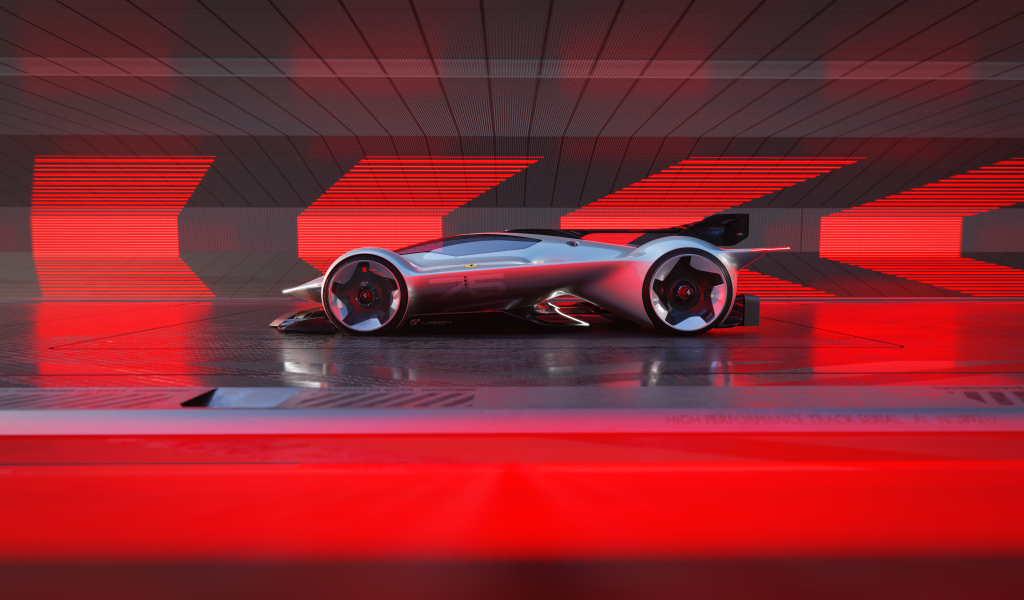 Автомобиль Ferrari Vision Gran Turismo  вид сбоку