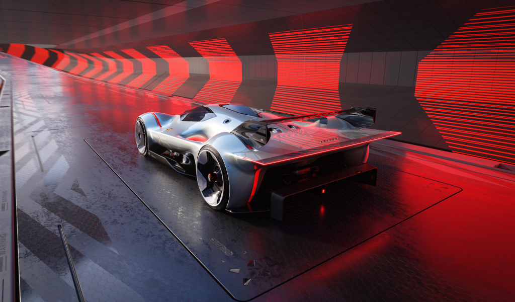 Спорткар Ferrari Vision Gran Turismo вид сзади