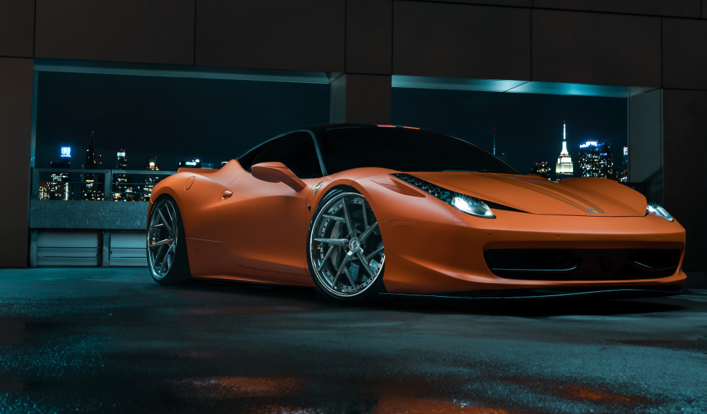 Стильный дорогой автомобиль Ferrari 458