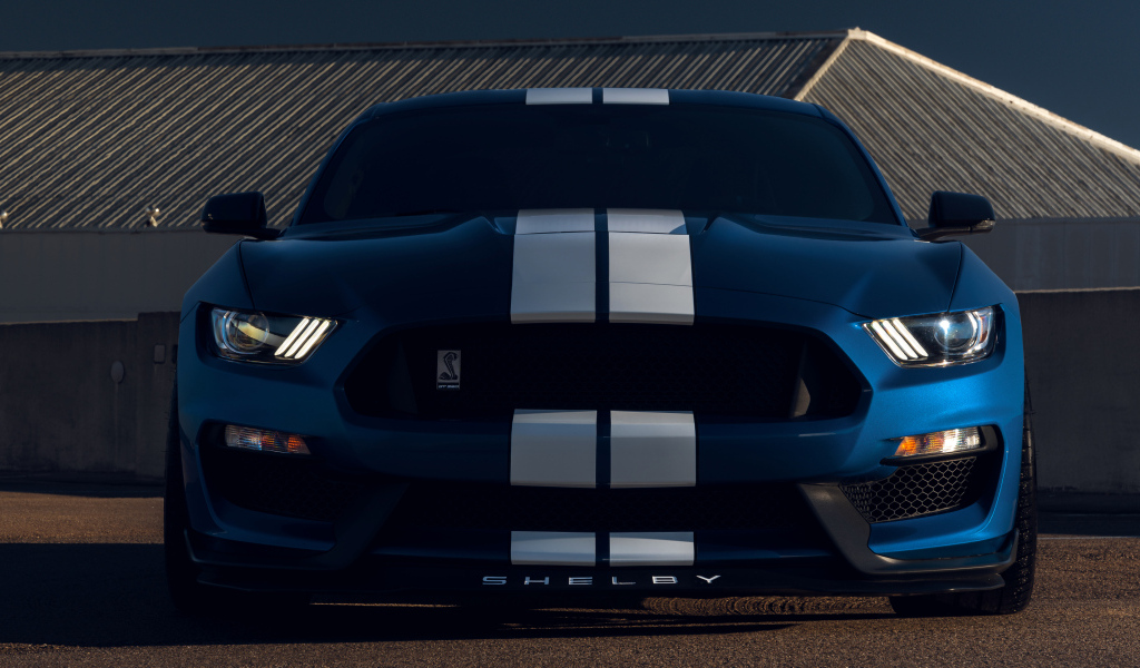 Автомобиль Ford Mustang Shelby GT350  вид спереди