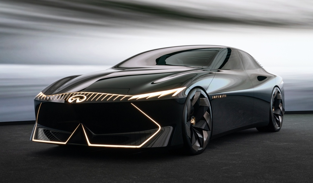 Черный дорогой автомобиль Infiniti Vision Qe