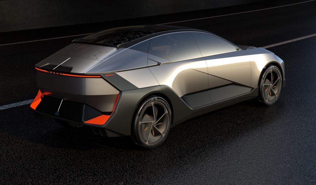 Вид сзади на автомобиль Lexus LF-ZL
