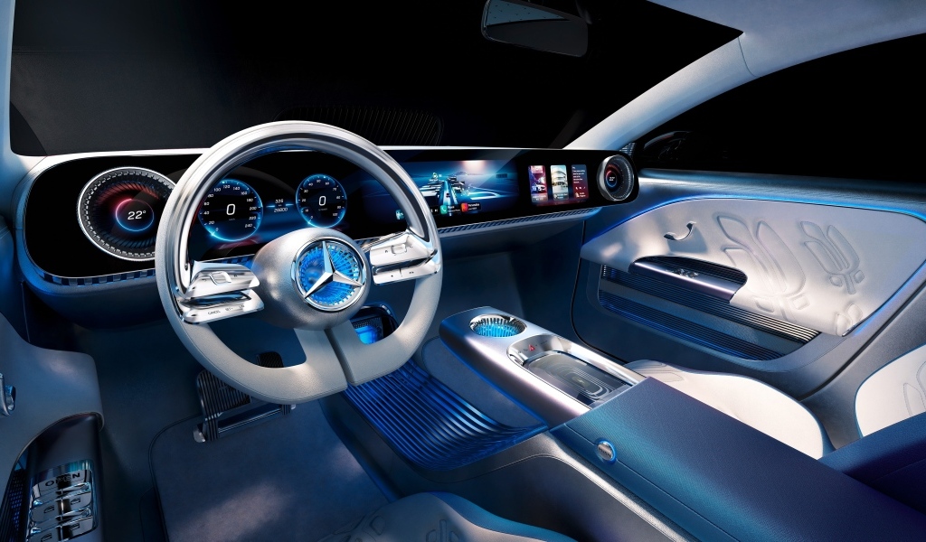 Салон автомобиля Mercedes-Benz Concept CLA Class 2024 года