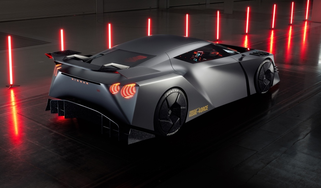 Вид сзади на автомобиль концепт Nissan Hyper Force