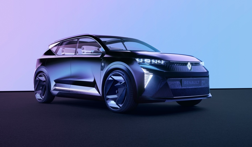 Синий автомобиль Renault Scénic Vision