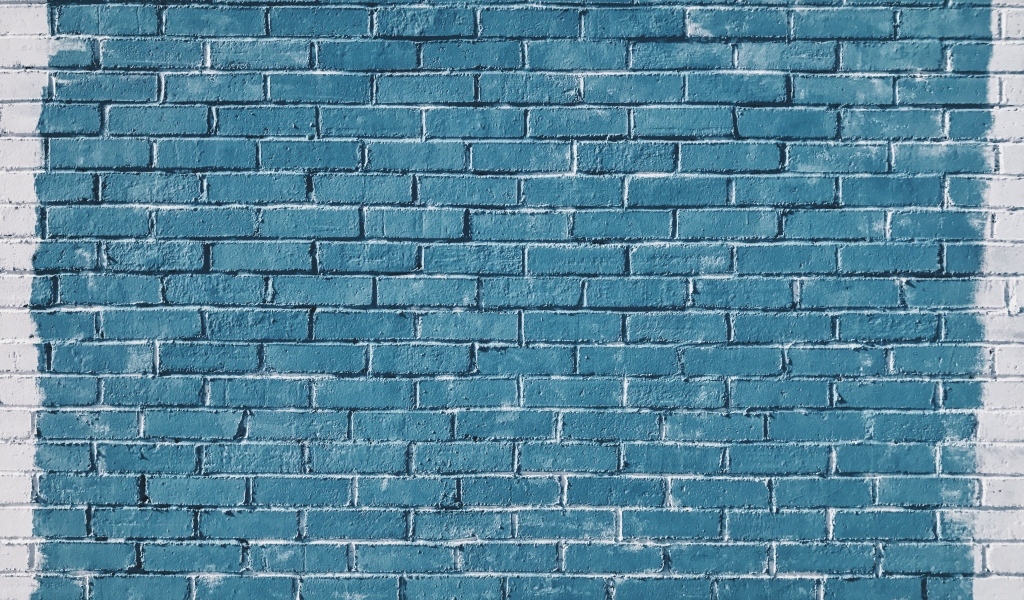 Синие кирпичи в белом квадрате фон