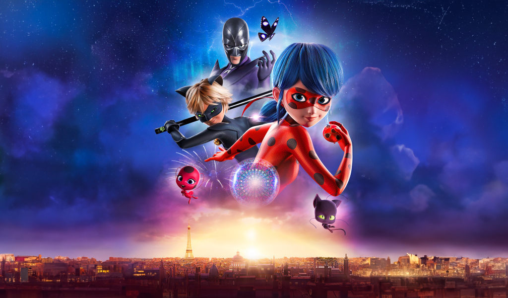 Красивый постер мультфильма Леди Баг и Супер-Кот: Пробуждение силы