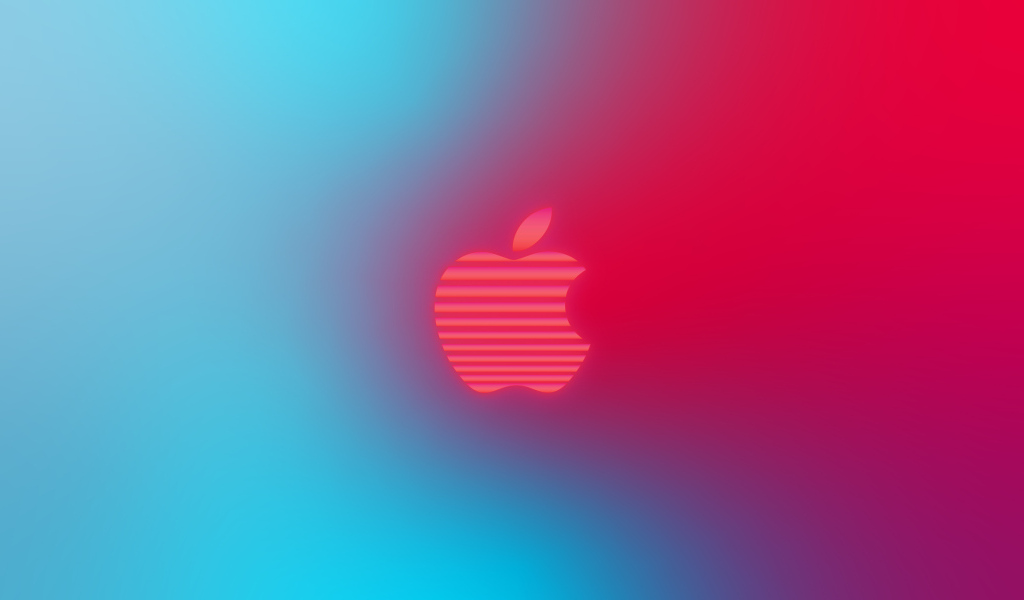 Логотип Apple на градиентном фоне
