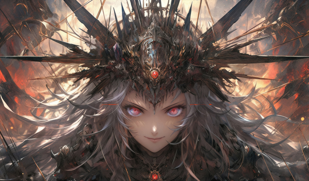 Фантастическая девушка с короной на голове