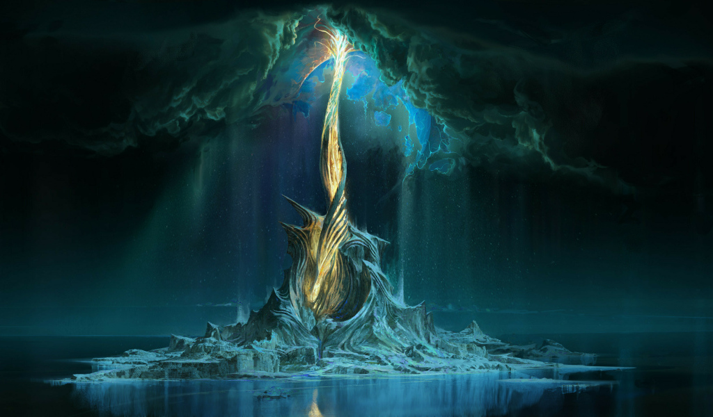 Фантастическое дерево уходит в небо