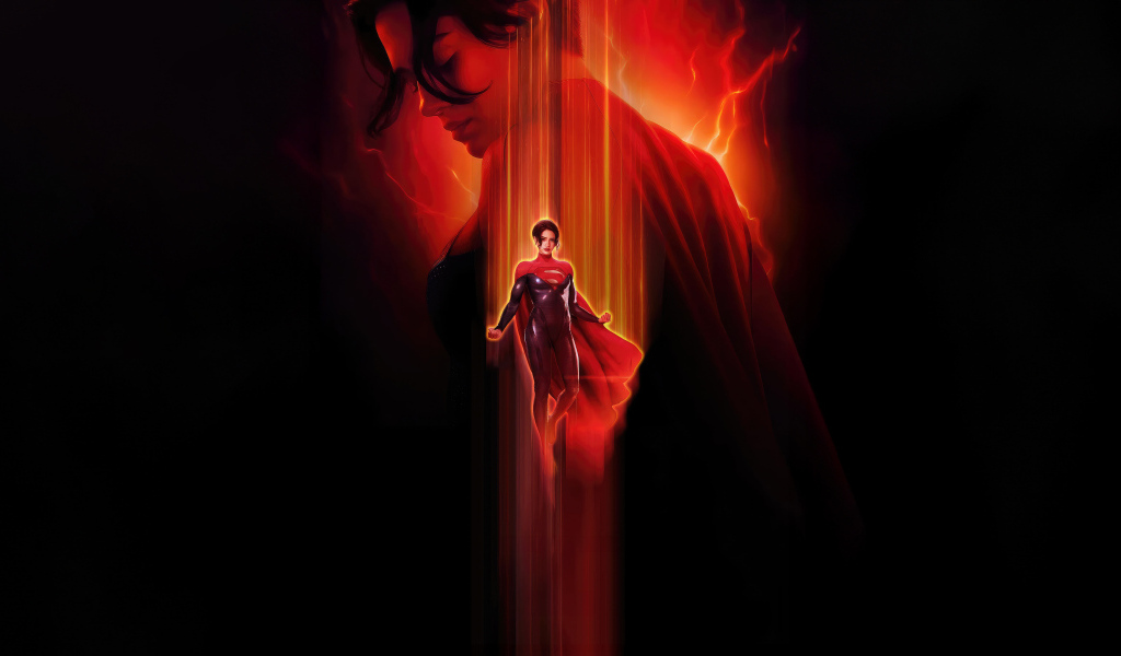 Девушка супергерой в плаще