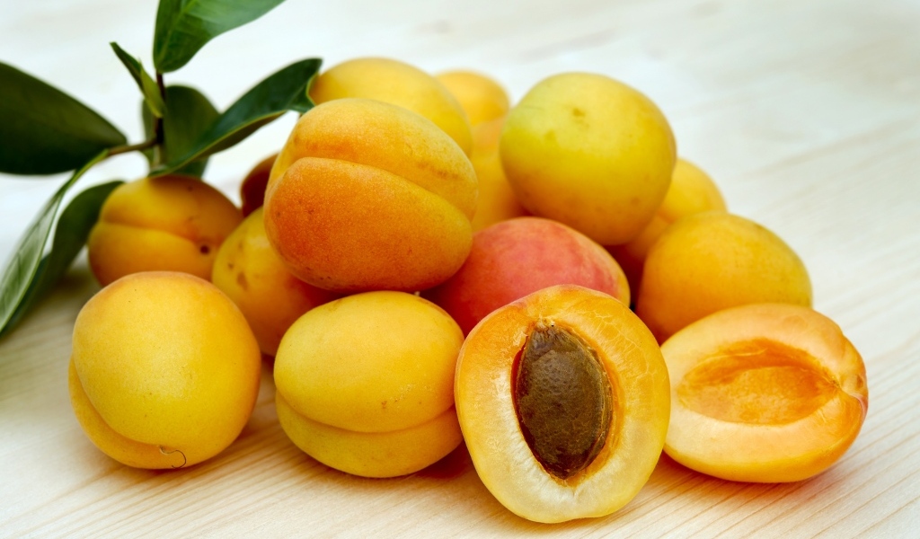 Много сладких свежих абрикос 