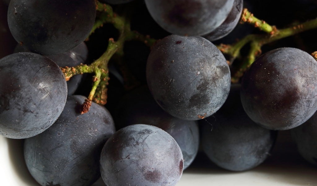 Розовый круглый виноград крупным планом