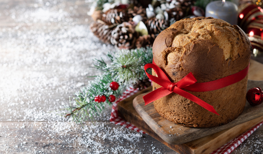 Свежий хлеб с красной лентой