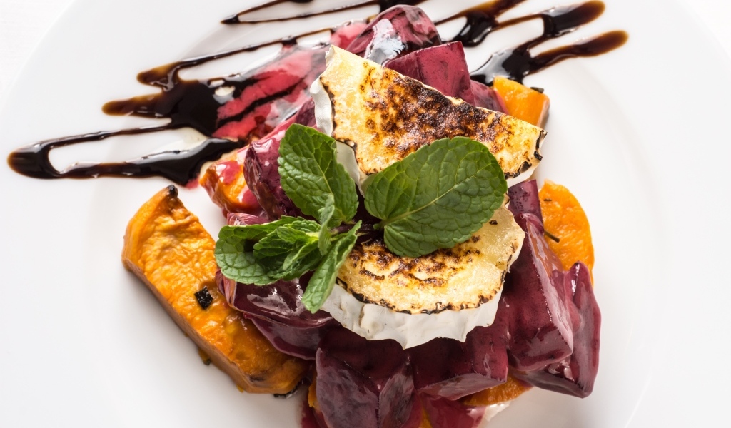 Запеченная тыква с шоколадом