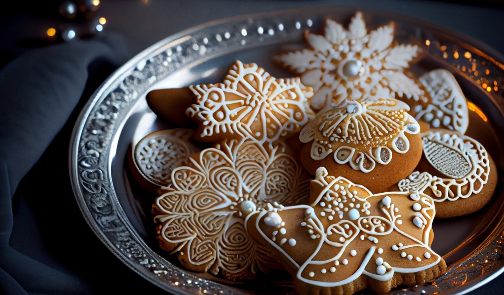 Фигурное печенье в сахарной глазури 