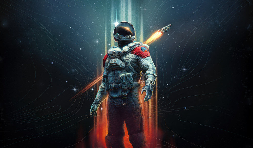 Астронавт из новой компьютерной игры Starfield