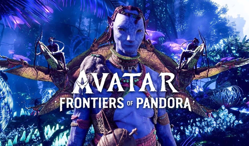 Красочный постер компьютерной игры Avatar: Frontiers of Pandora